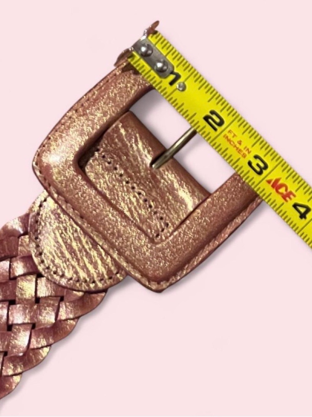 Braided Metallic Women's Belt - Picture 7 of 8